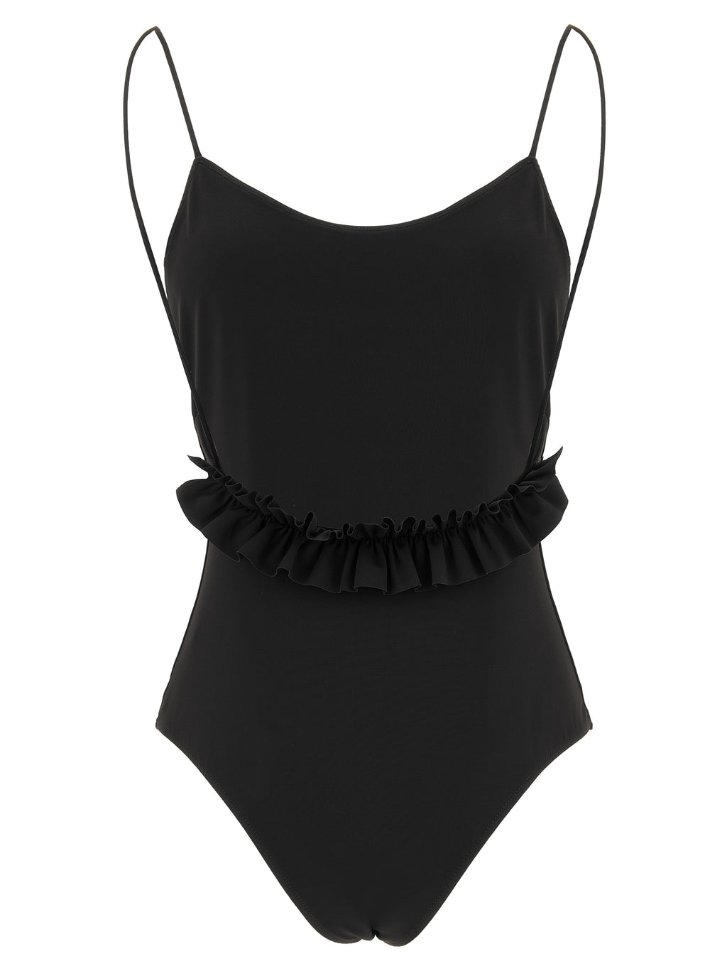 Black Polyamide One-Piece Swimsuit