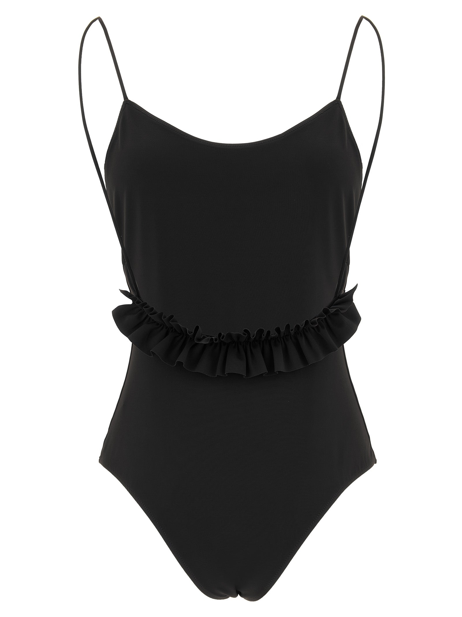 Black Polyamide One-Piece Swimsuit