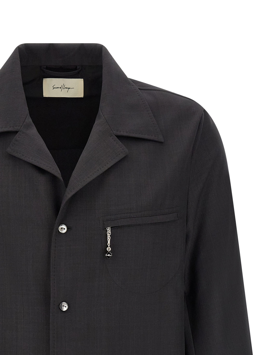 Gray Polyester Blouse