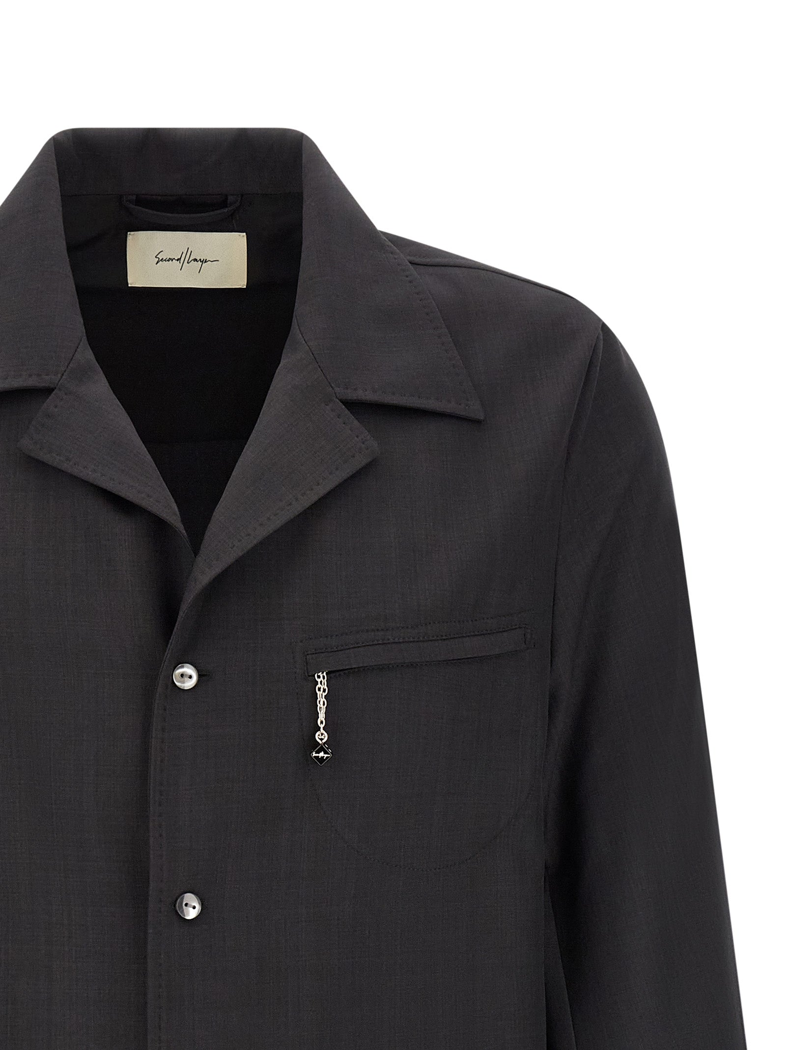Gray Polyester Blouse