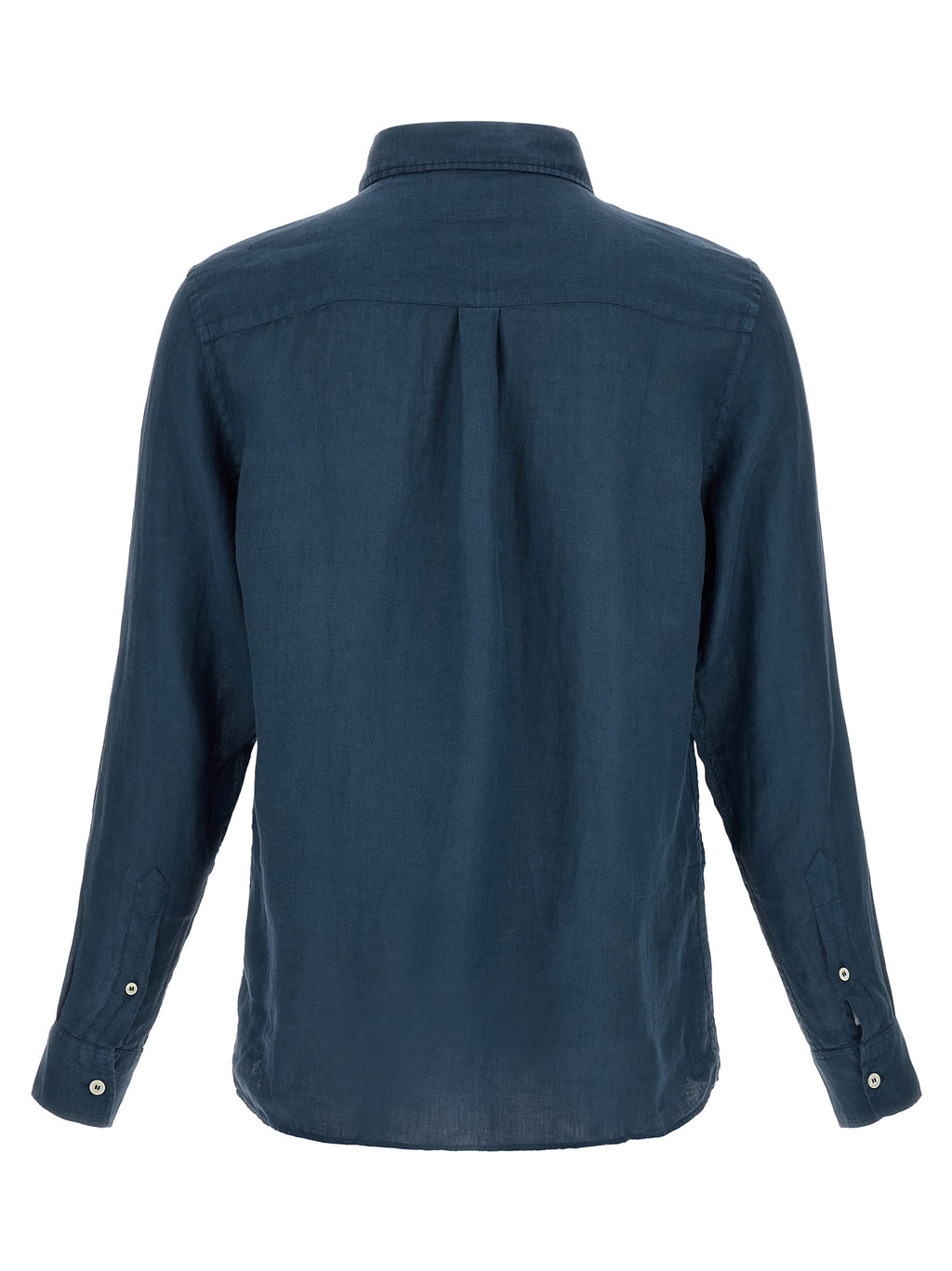 Blue Linen Polo Shirt