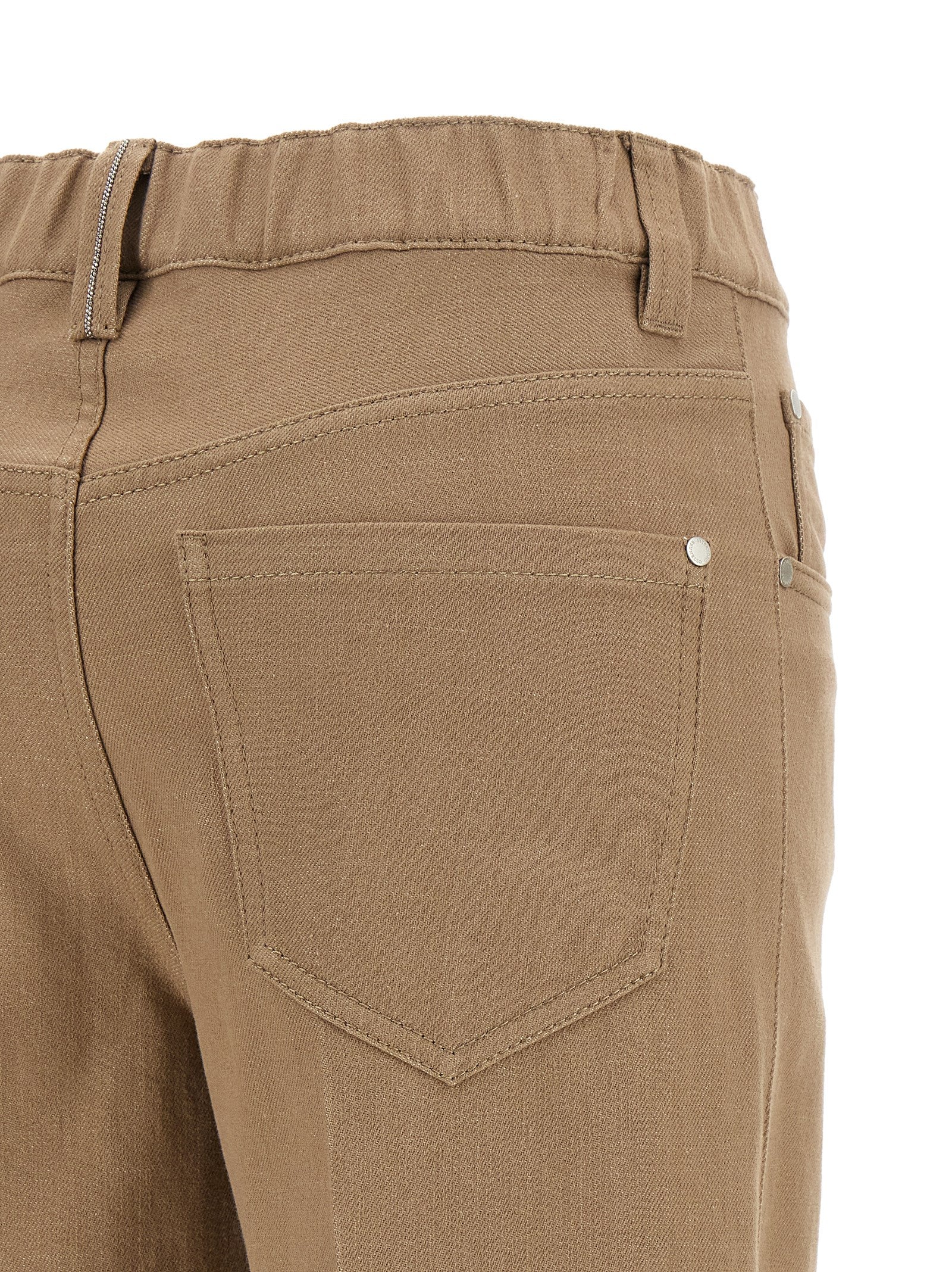 Beige Cotton Jeans Denim