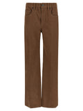 Brown Cotton Jeans Denim