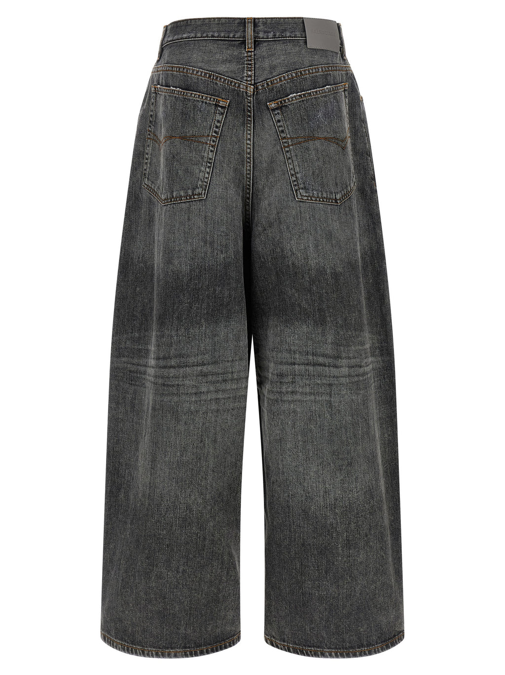 Gray Cotton Relaxed Fit Jeans