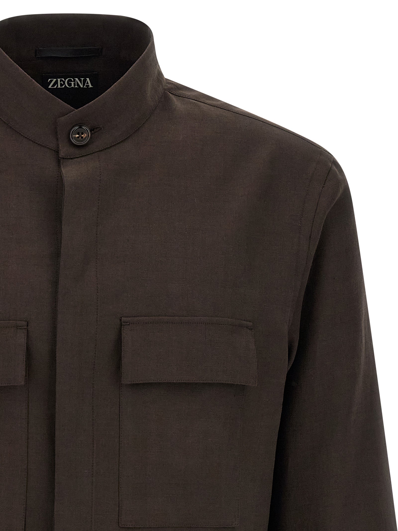Brown Linen Blouse