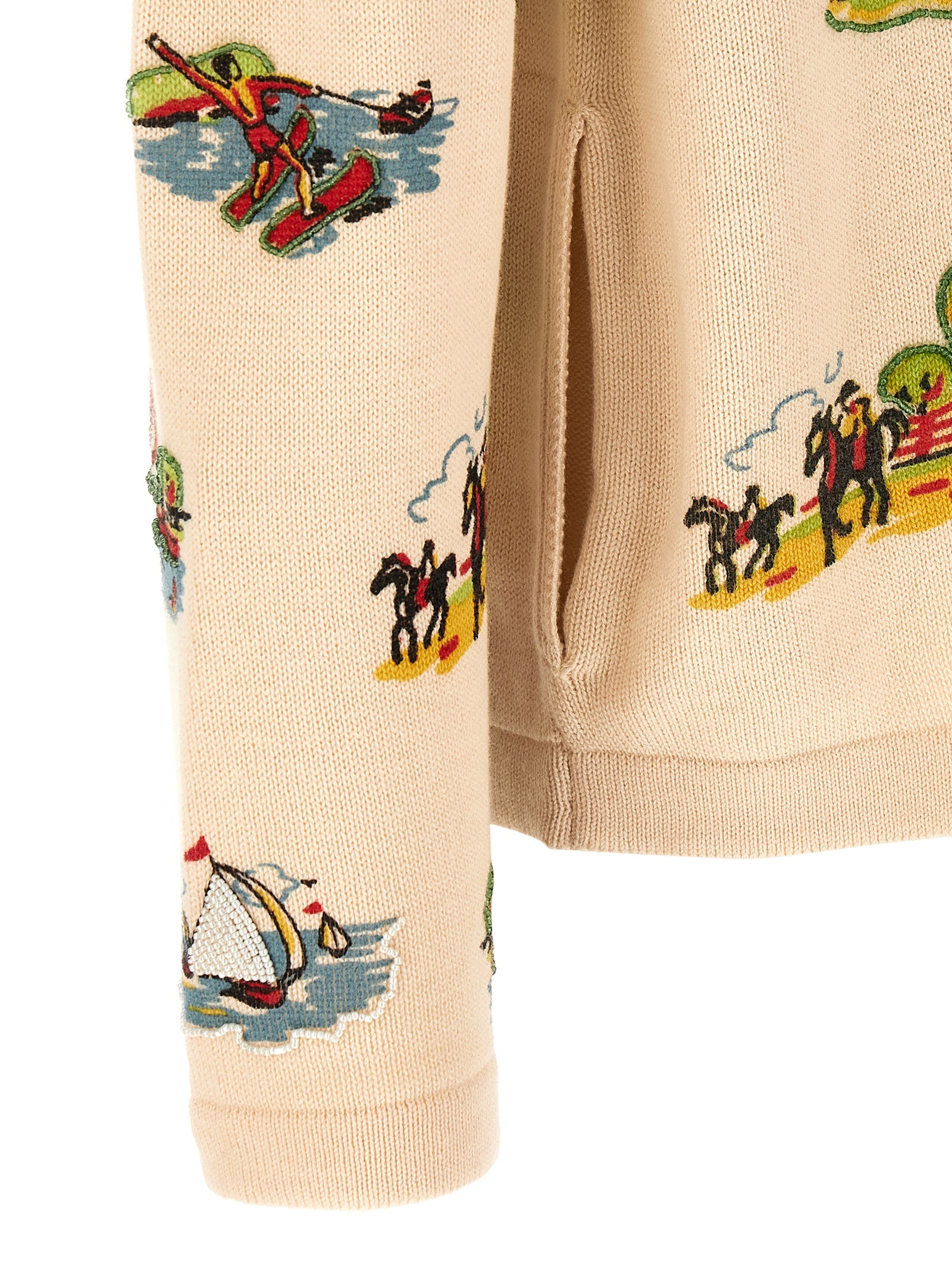 Multicolor Merino Wool Cardigan