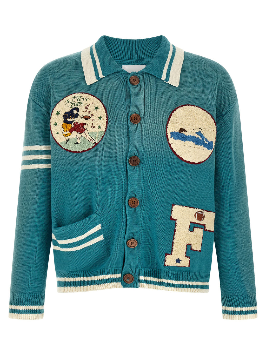 Blue Cotton Cardigan