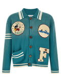 Blue Cotton Cardigan