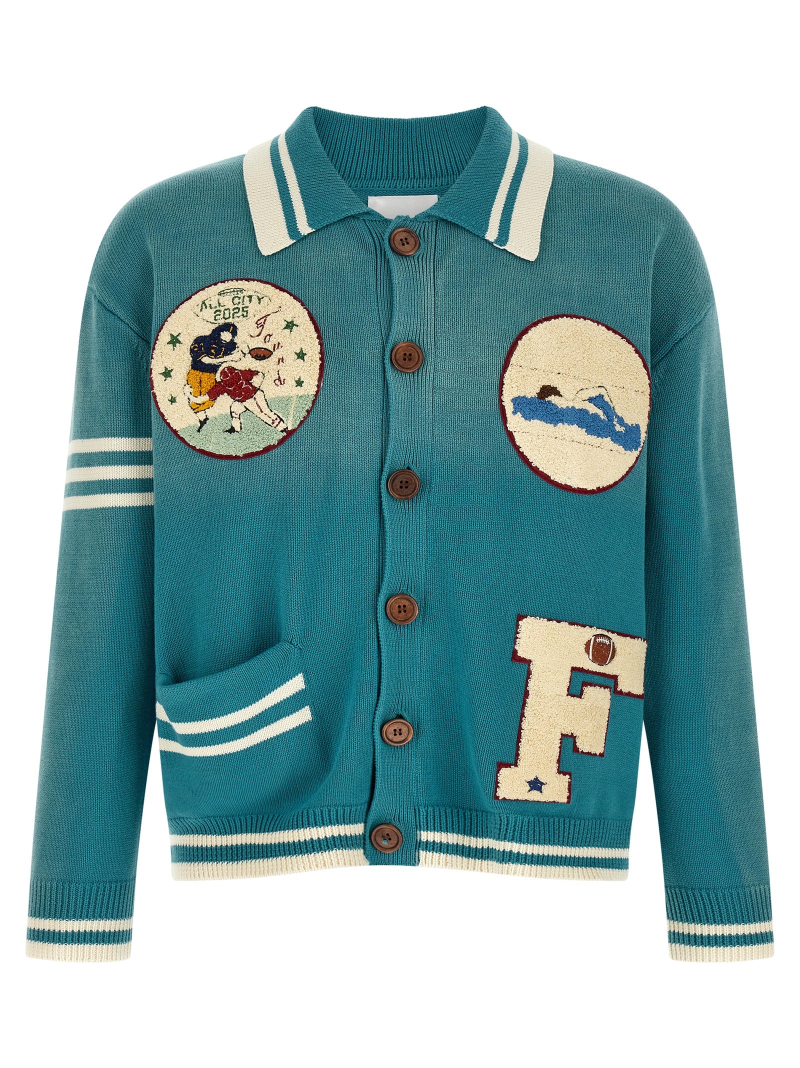 Blue Cotton Cardigan