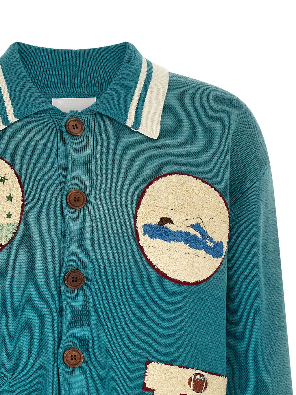 Blue Cotton Cardigan
