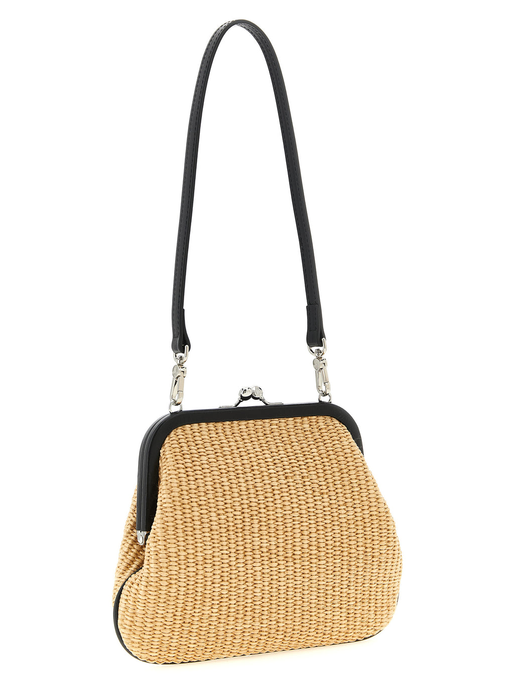 Beige Cotton Clutch Bag