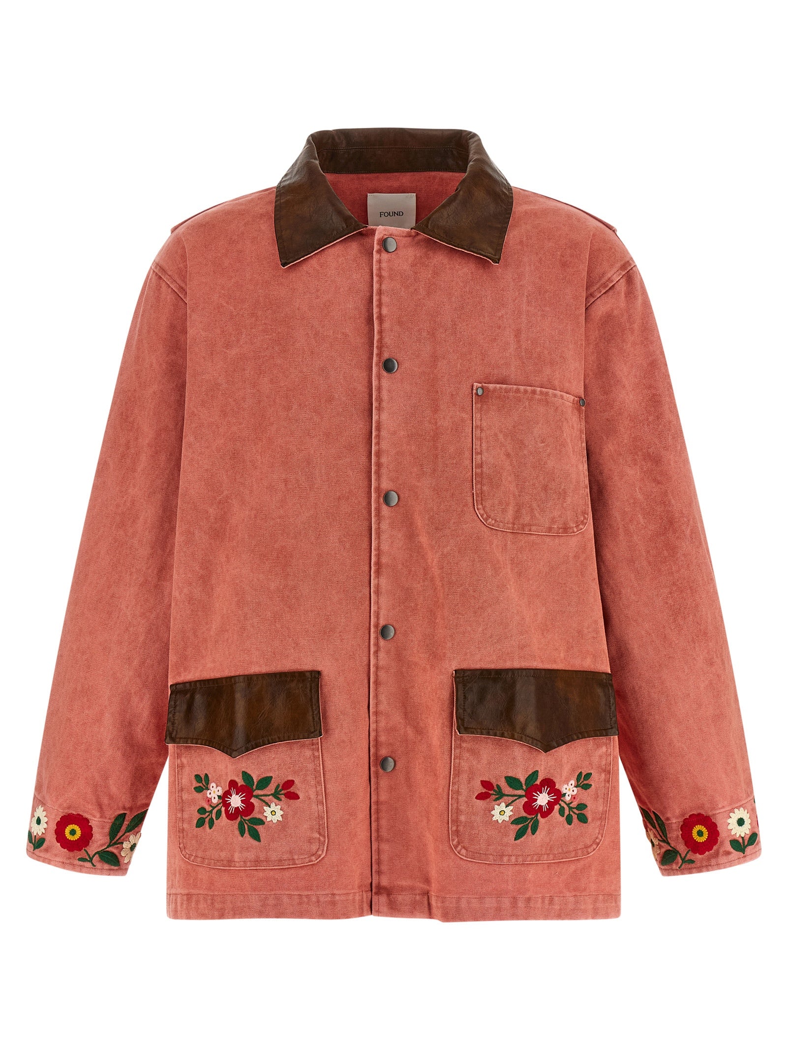 Multicolor Cotton Full-Length Jacket