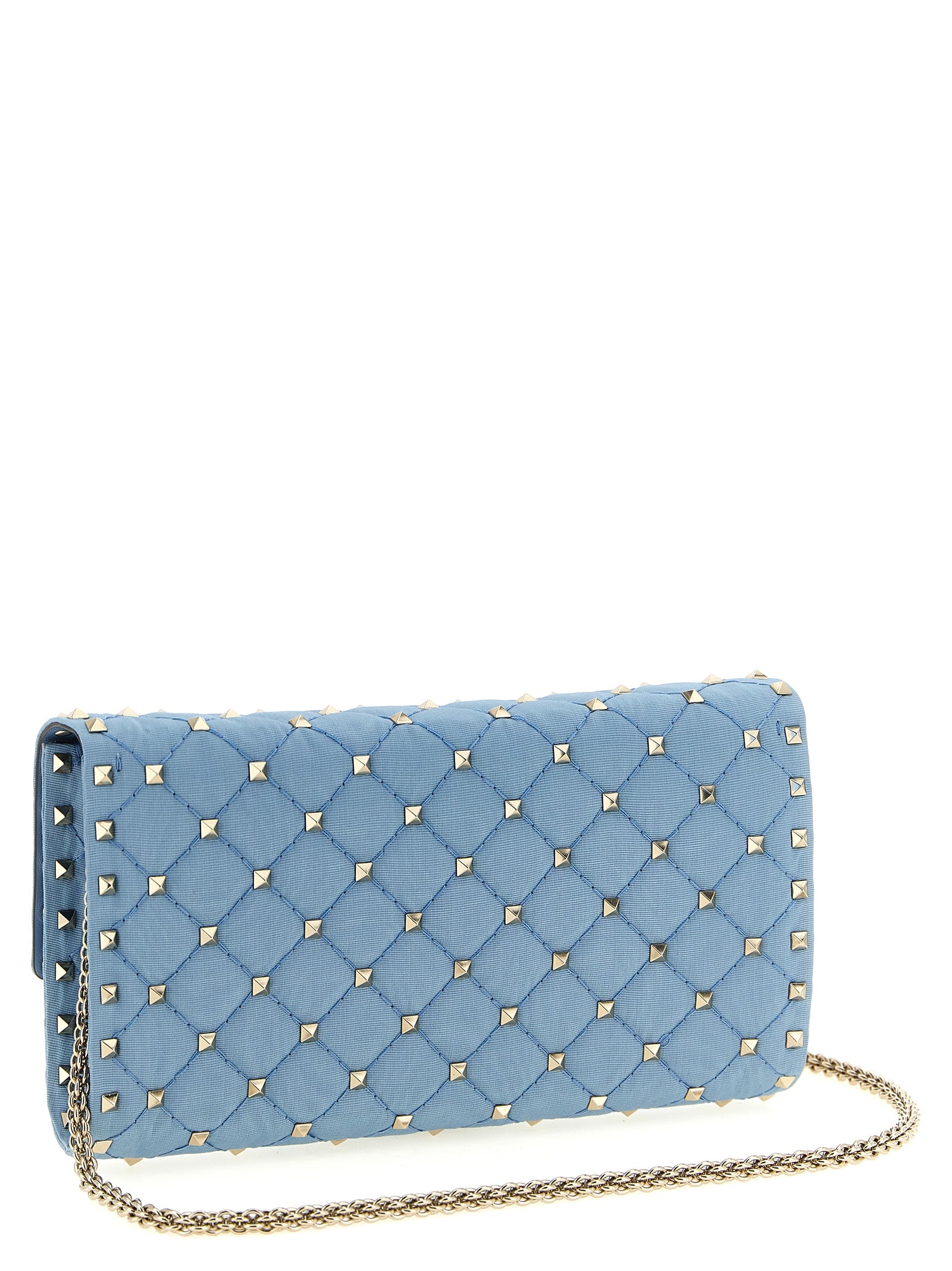 Blue Viscose Crossbody Bag