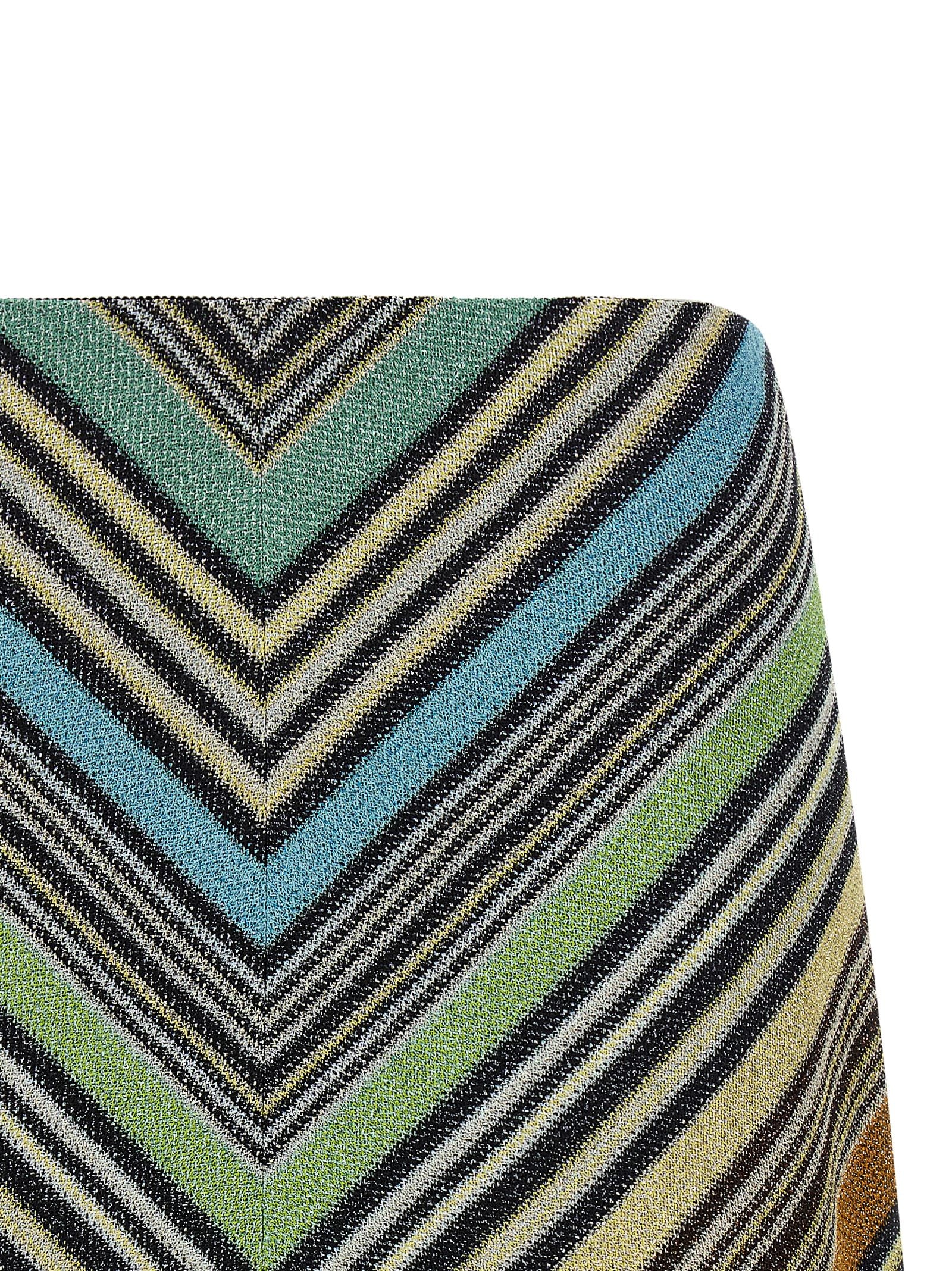 Multicolor Viscose Long Skirt