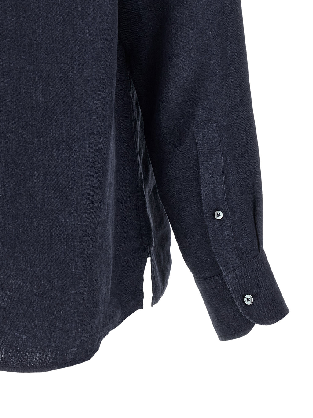 Blue Linen Polo Shirt
