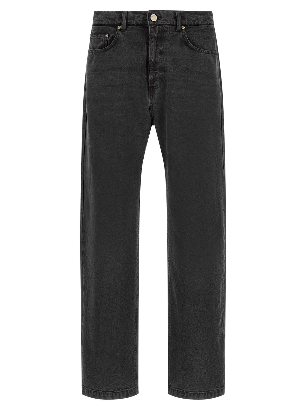 Gray Organic Cotton Straight-Leg Jeans