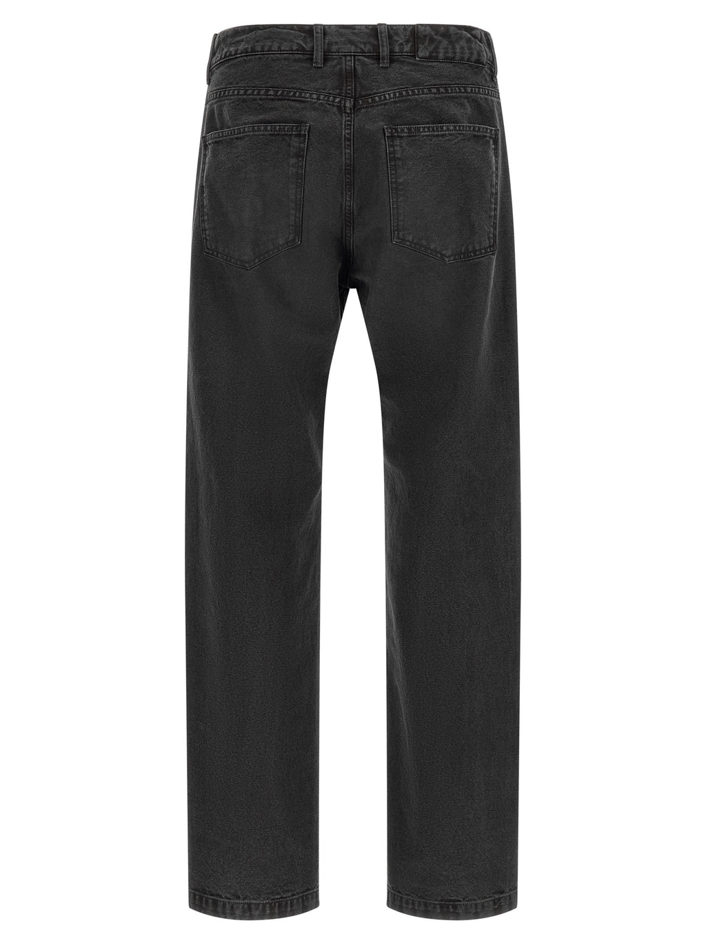 Gray Organic Cotton Straight-Leg Jeans