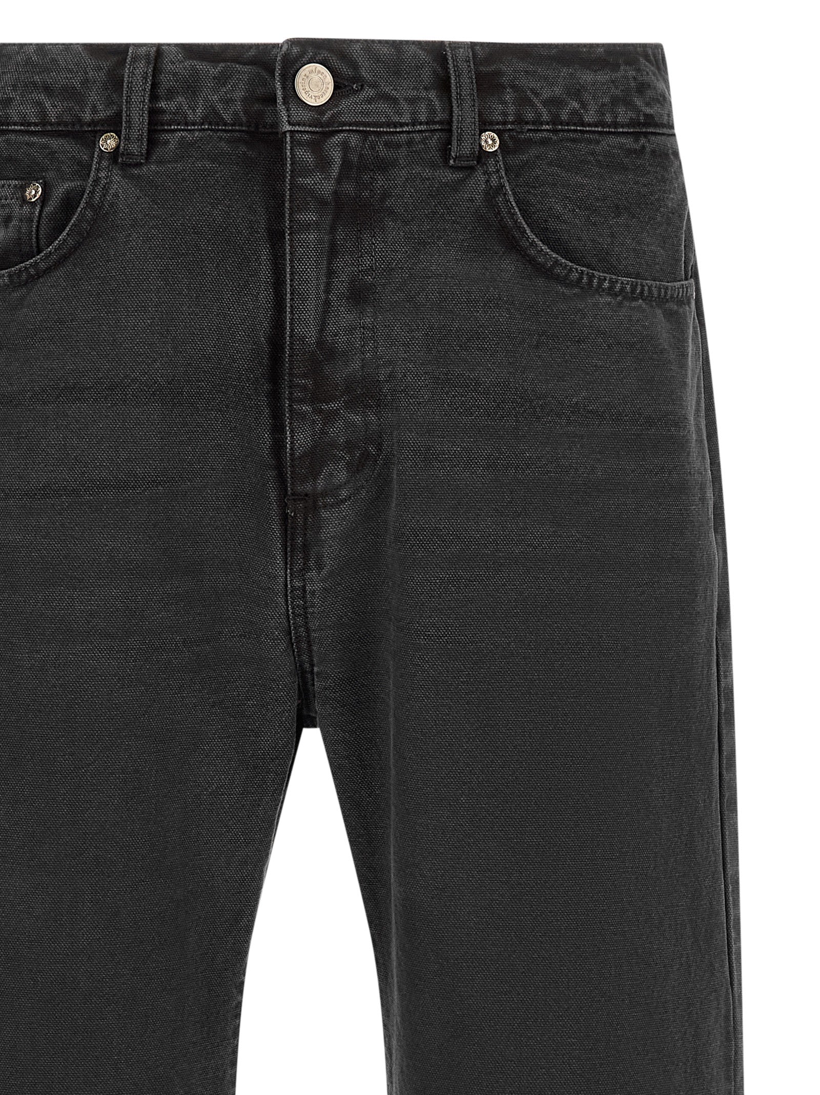 Gray Organic Cotton Straight-Leg Jeans