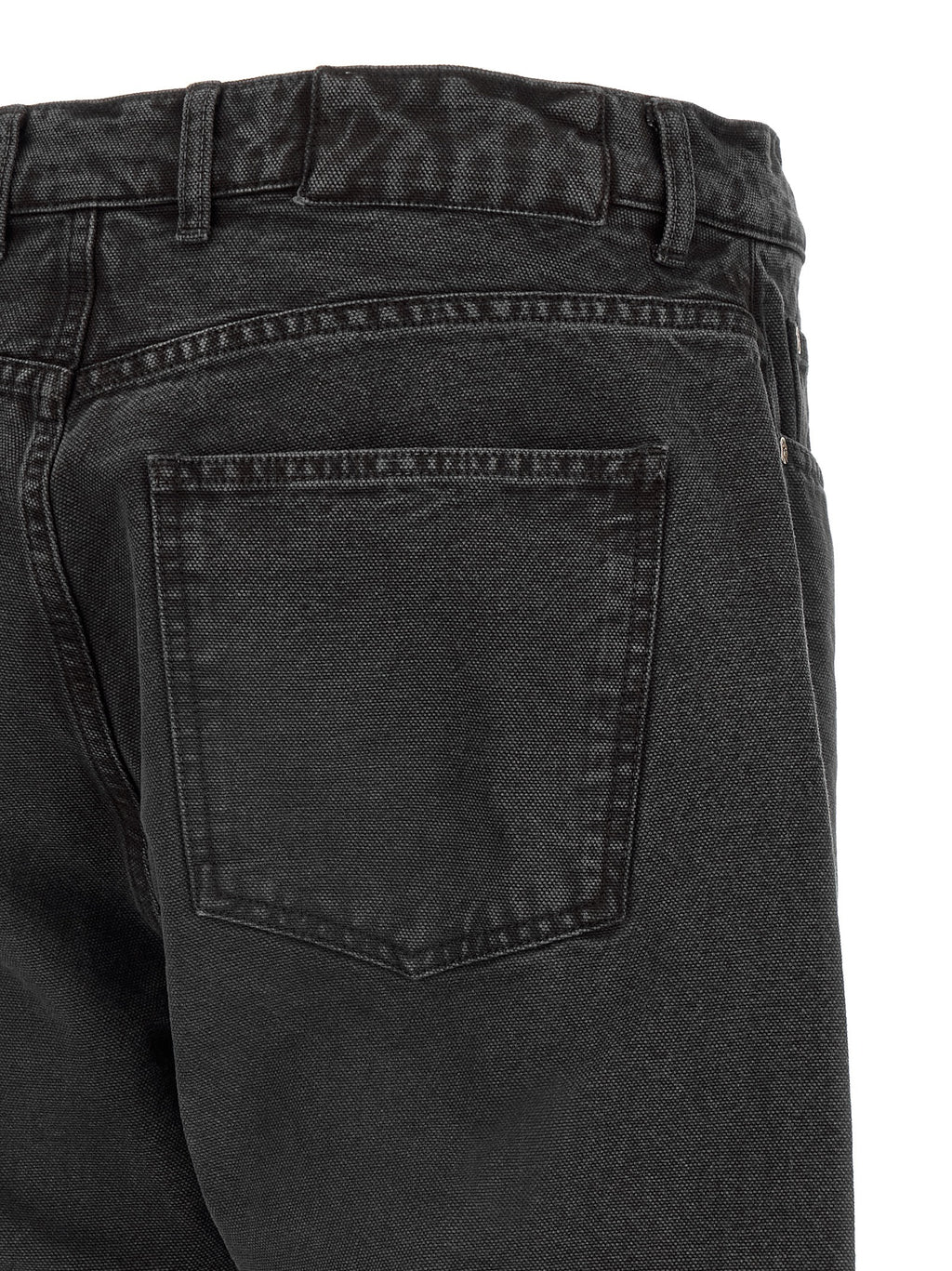 Gray Organic Cotton Straight-Leg Jeans