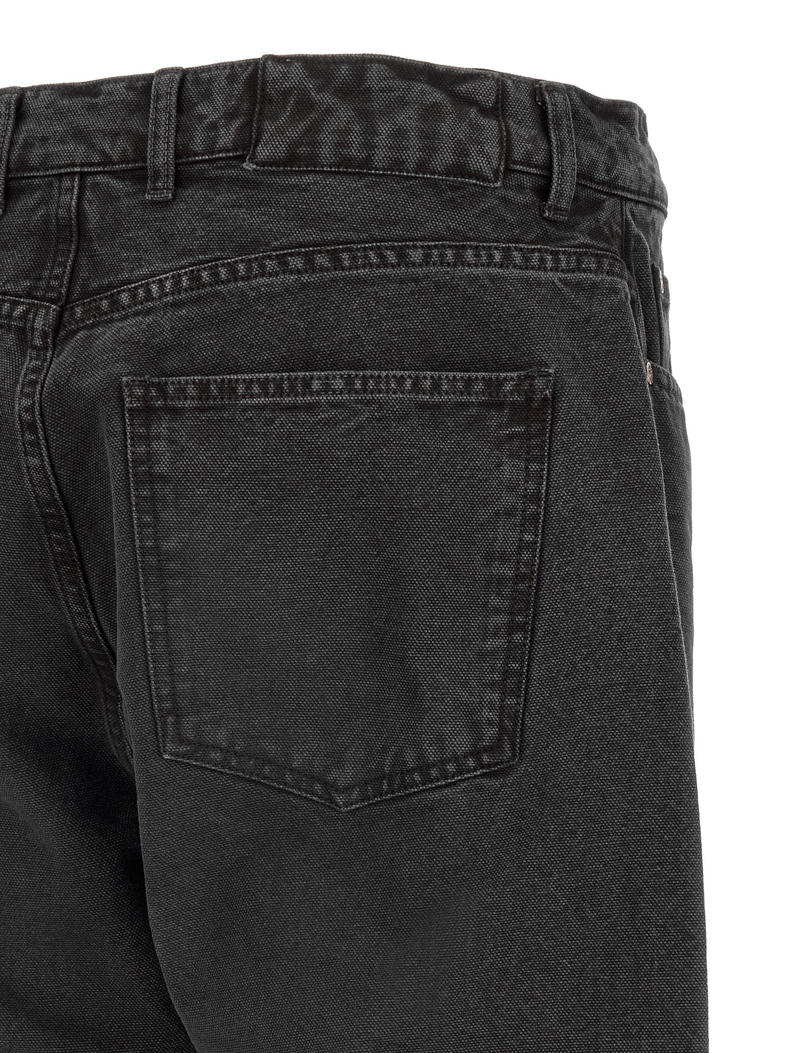 Gray Organic Cotton Straight-Leg Jeans
