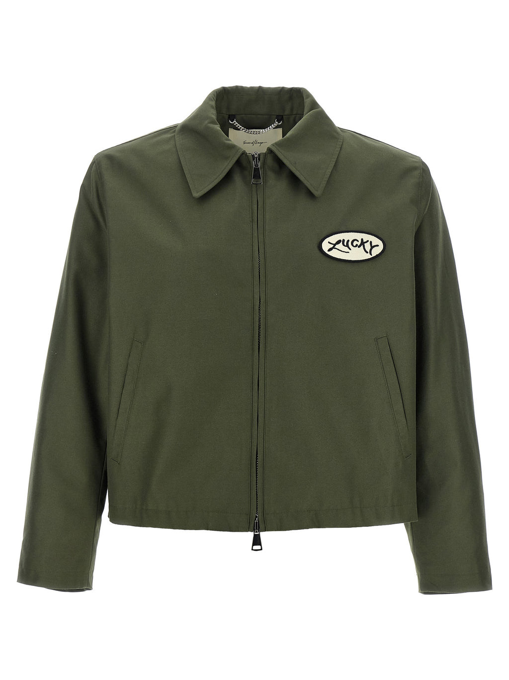 Bicolor Polyester Full-Length Jacket
