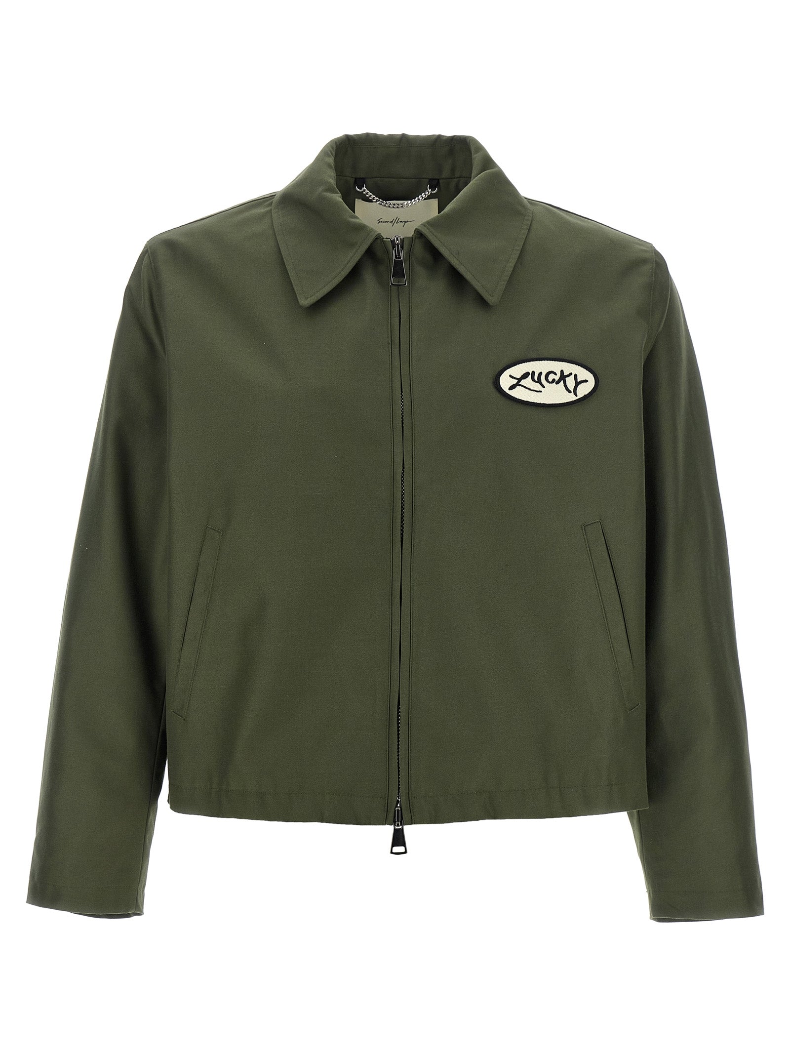 Bicolor Polyester Full-Length Jacket