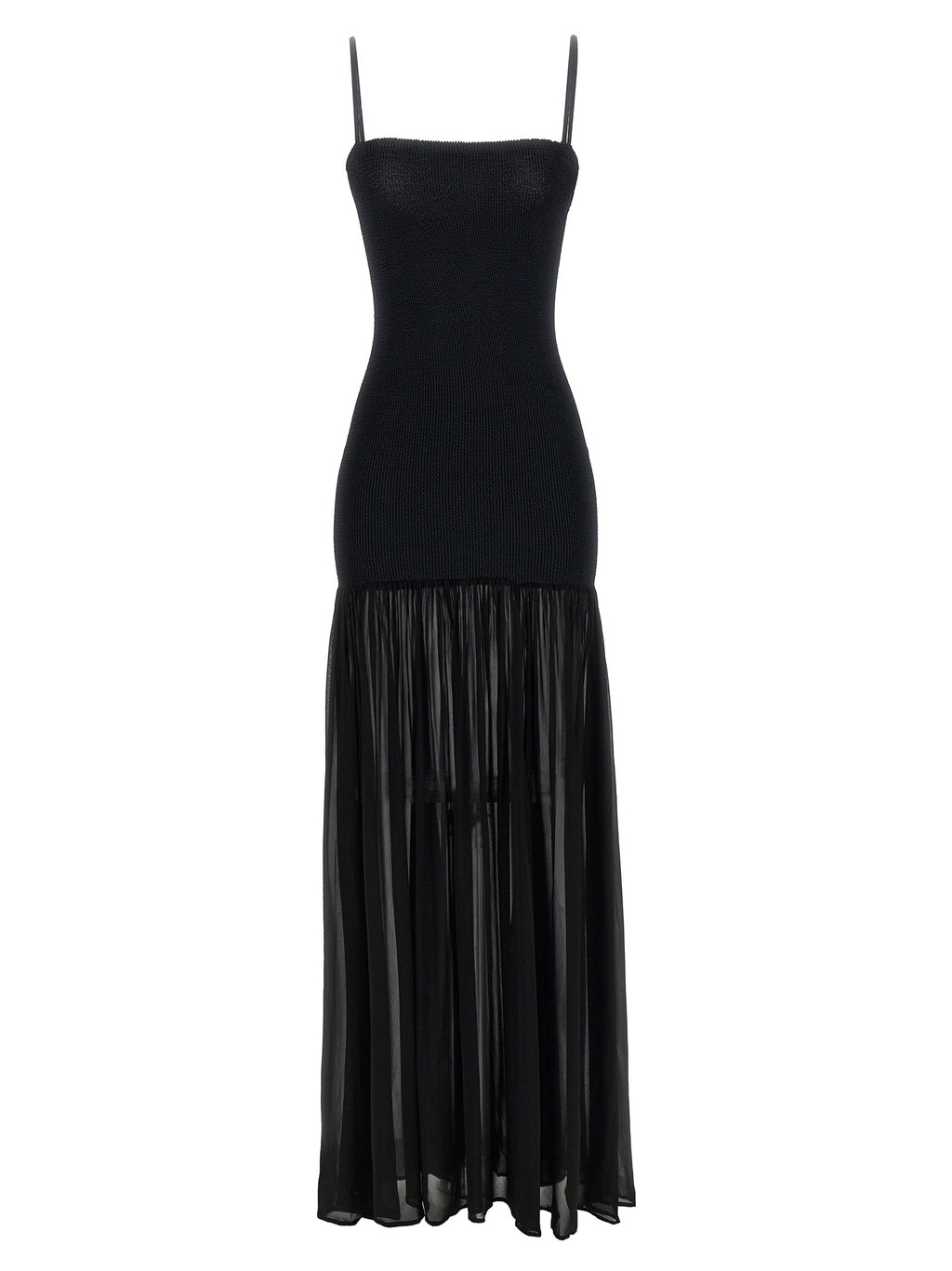 Black Polyamide Long Dress