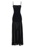 Black Polyamide Long Dress