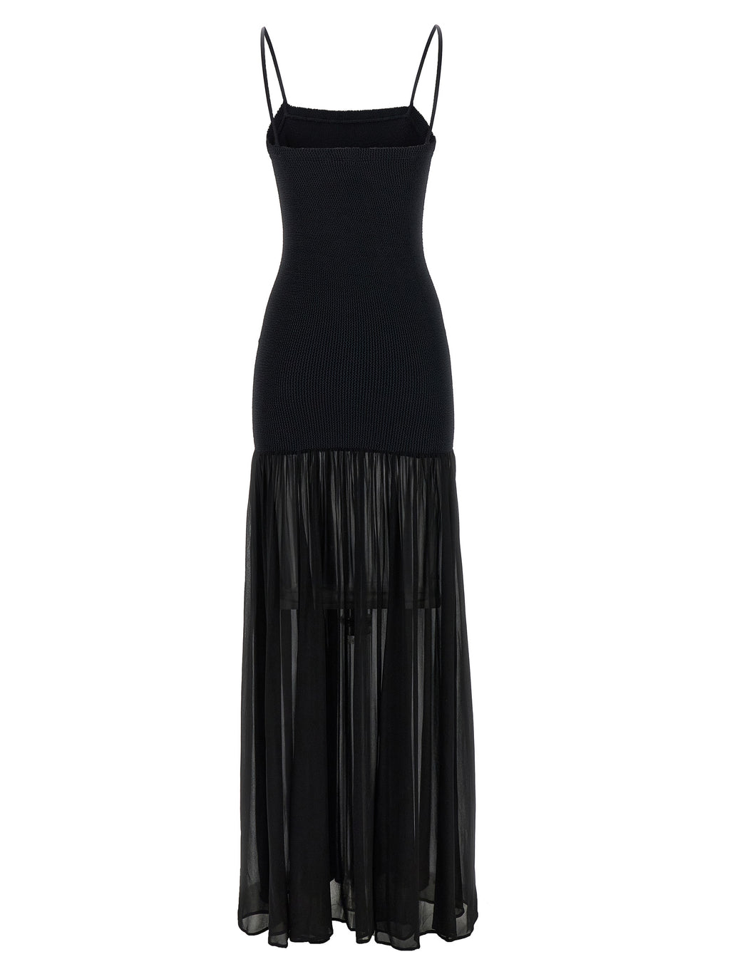 Black Polyamide Long Dress