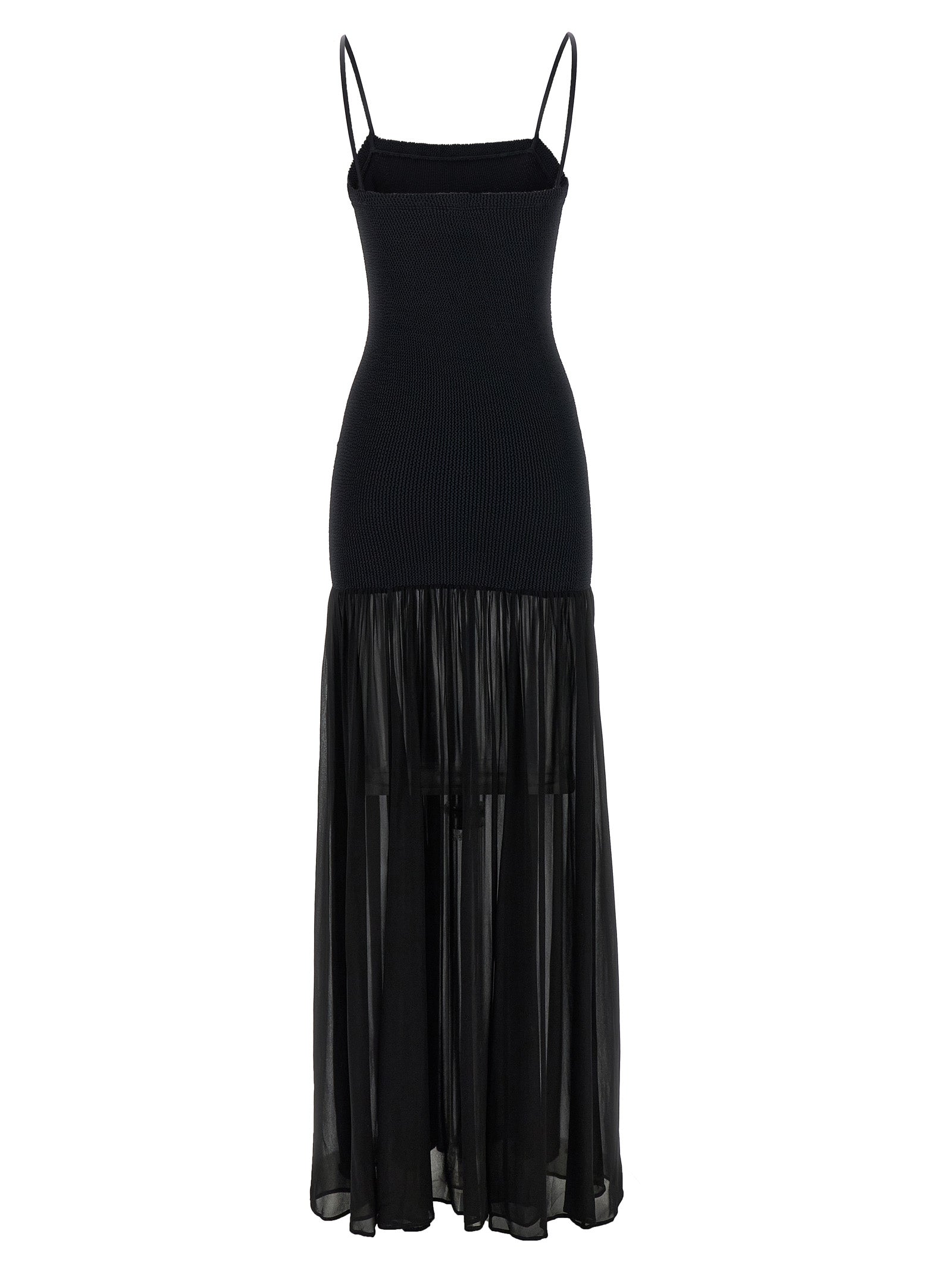Black Polyamide Long Dress
