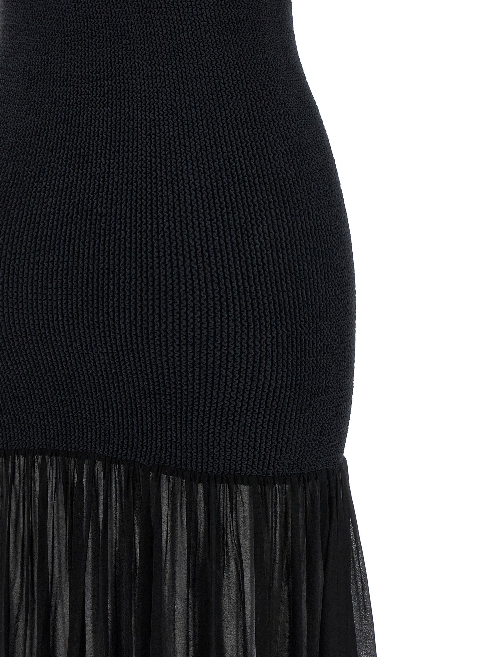 Black Polyamide Long Dress
