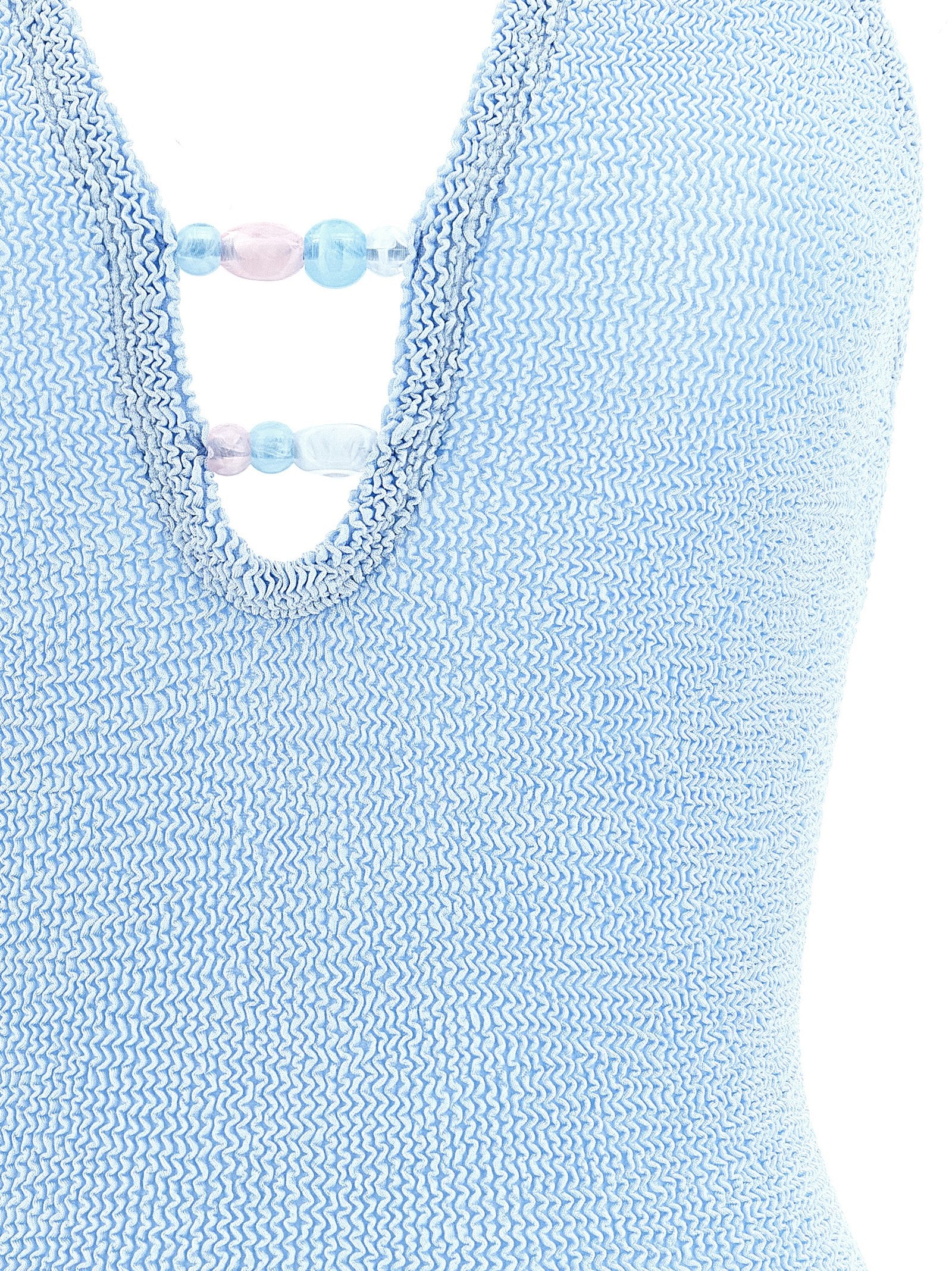 Blue Polyamide One-Piece Swimsuit