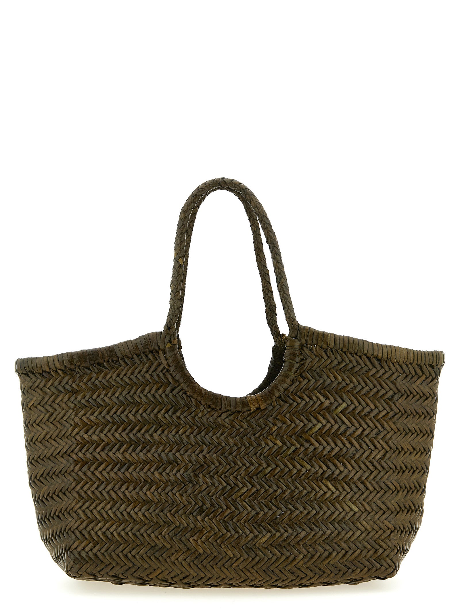 Bicolor Calfskin Shoulder Bag