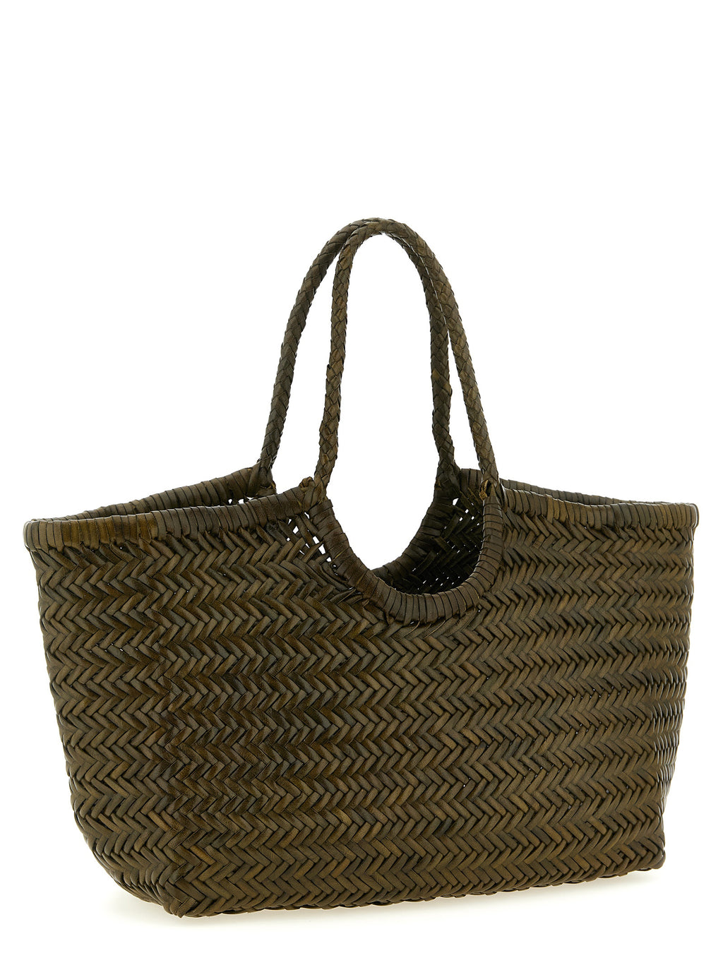 Bicolor Calfskin Shoulder Bag