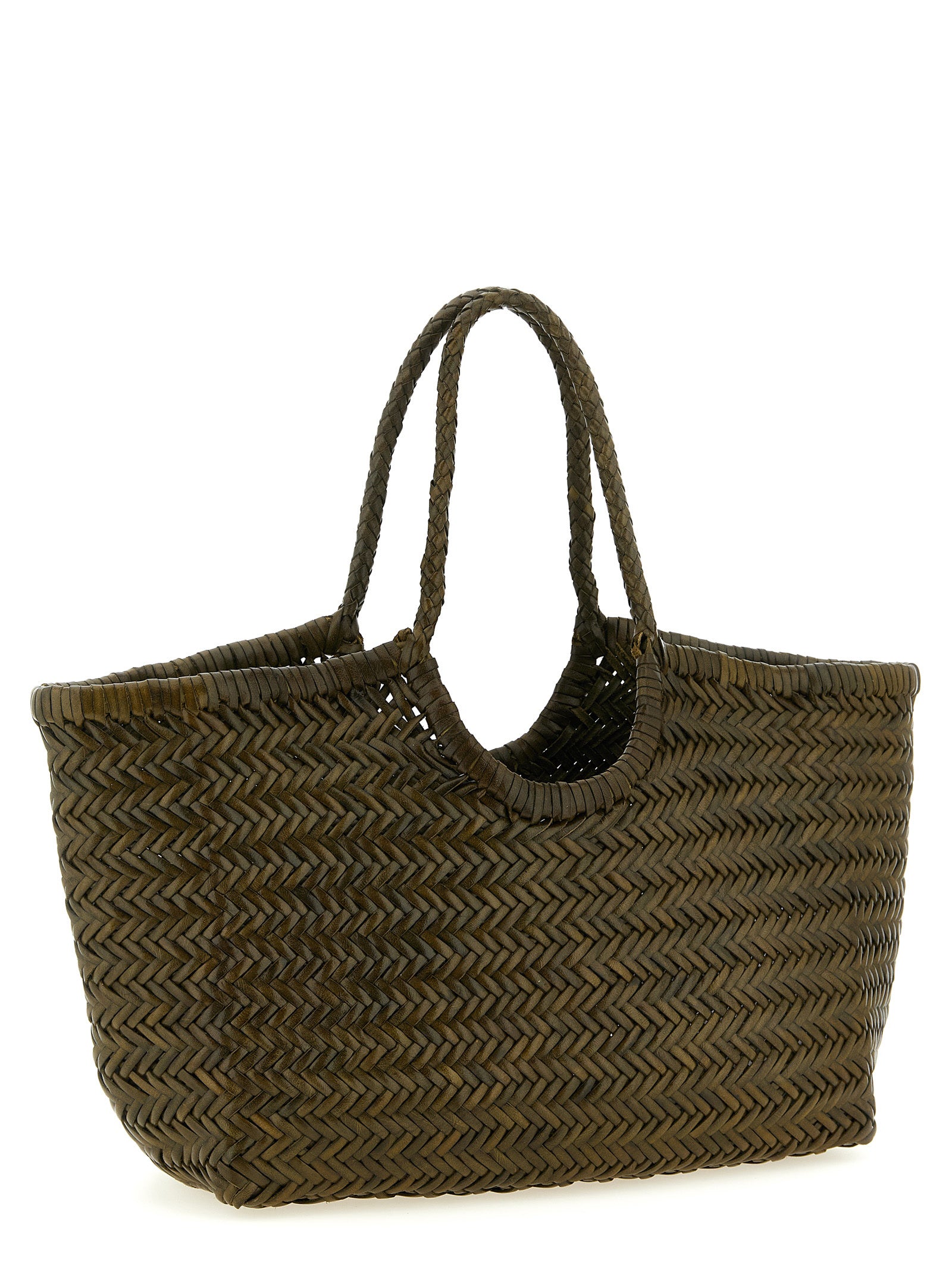 Bicolor Calfskin Shoulder Bag