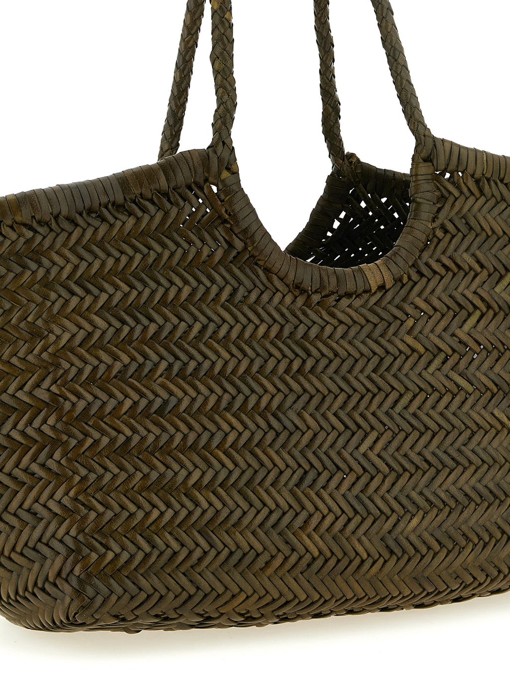 Bicolor Calfskin Shoulder Bag