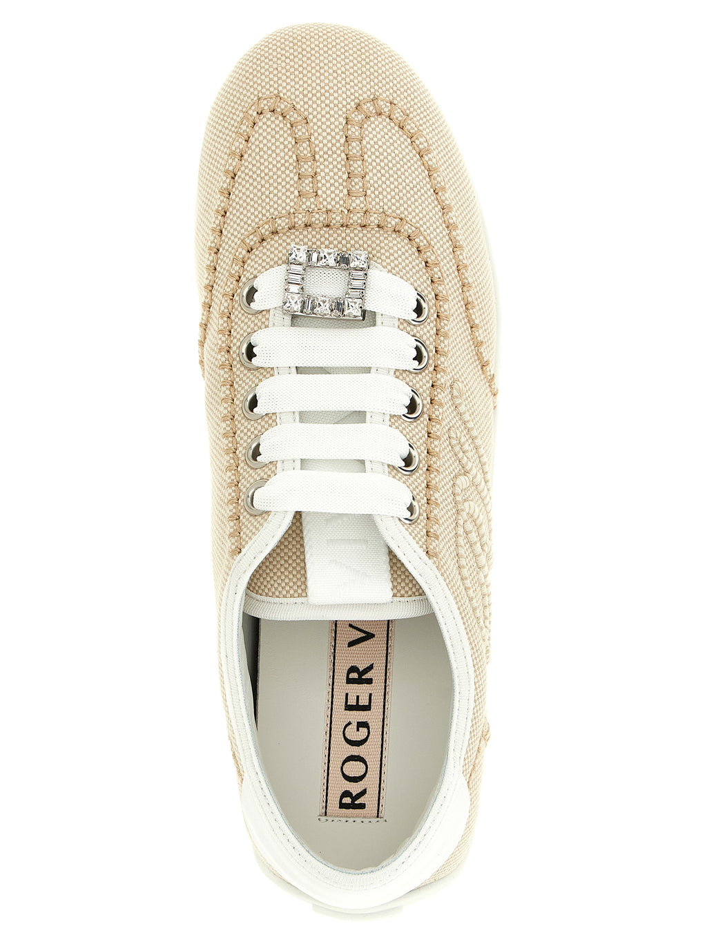 Beige Polyamide Low Top Sneakers