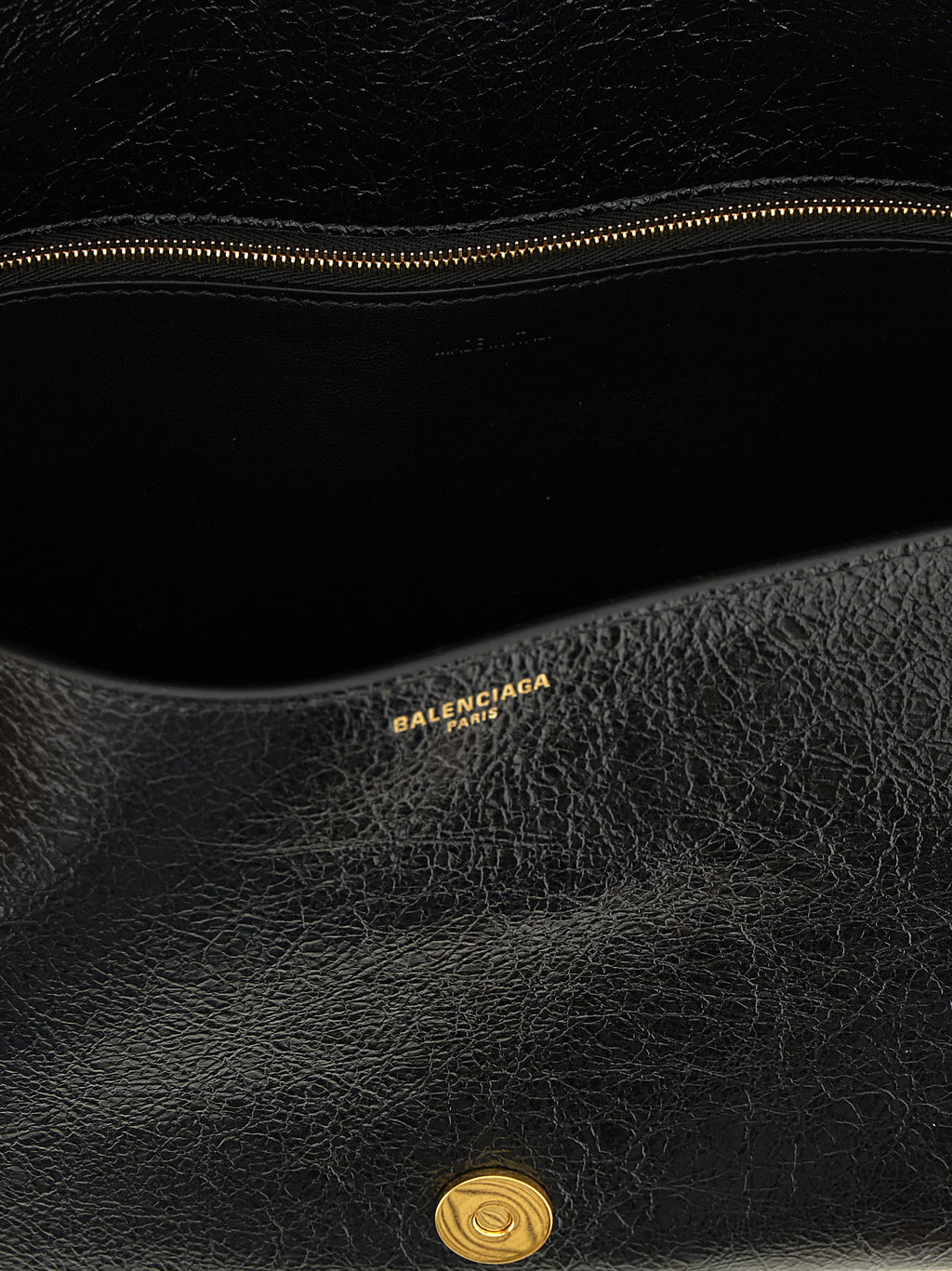 Black Lamb Leather Shoulder Bag