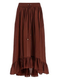 Bordeaux Silk Mini Skirt