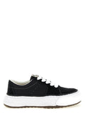 Black Cowhide Platform Sneakers