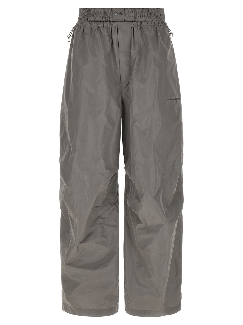 Gray Polyester Athletic Pants