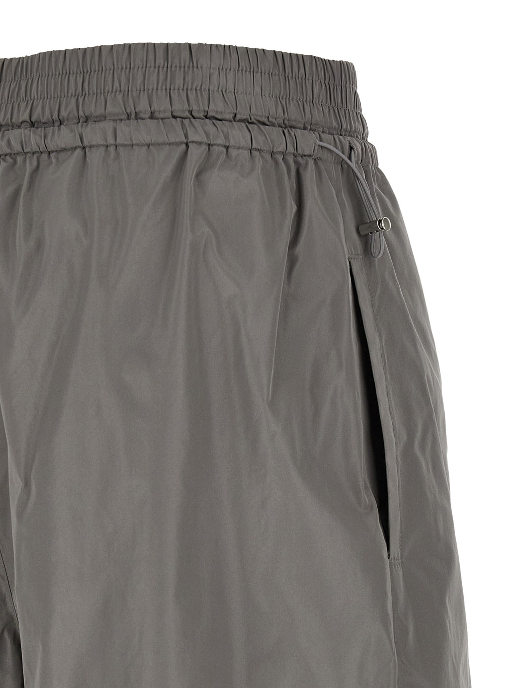 Gray Polyester Athletic Pants