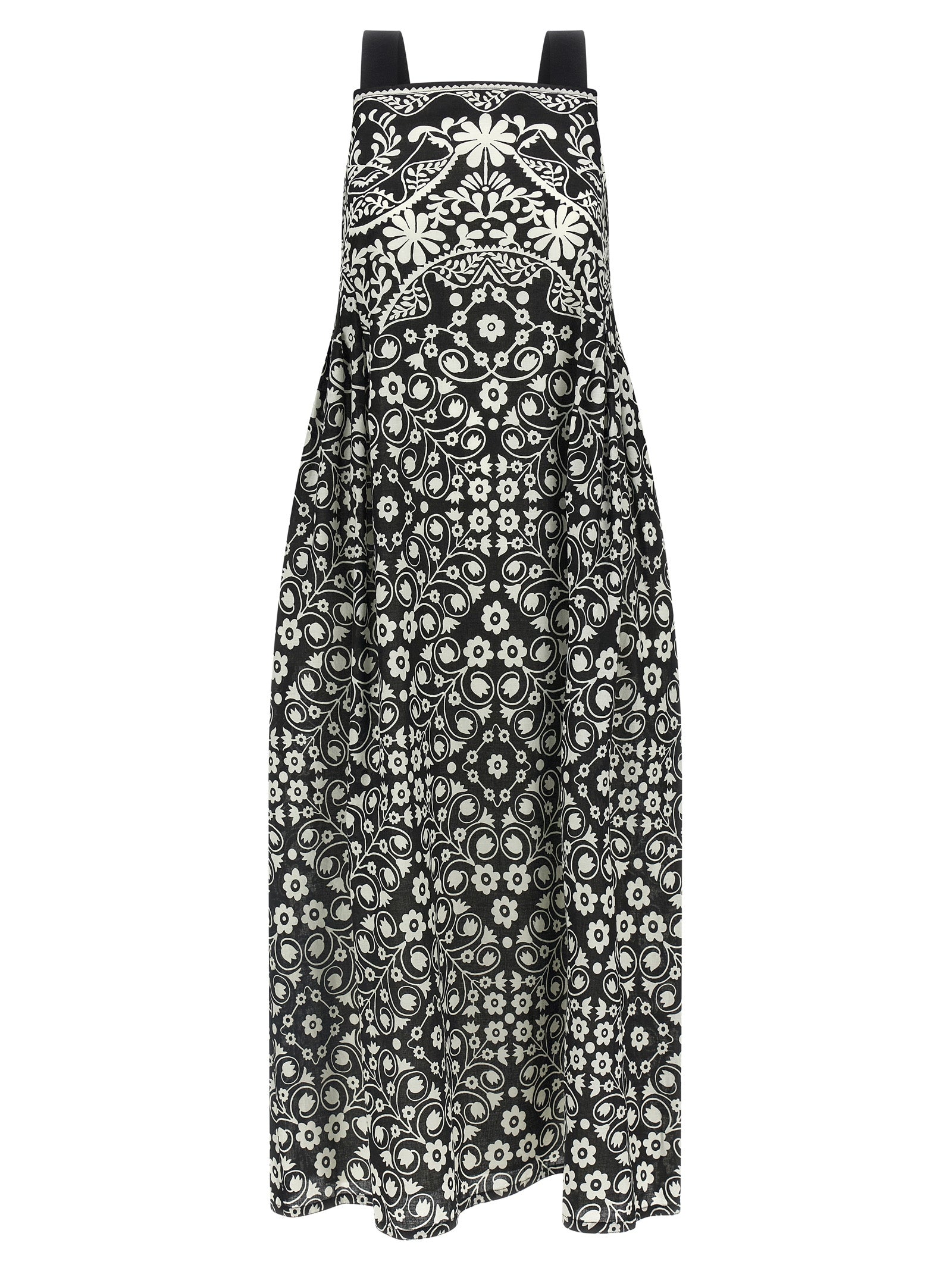 Bicolor Cotton Long Dress