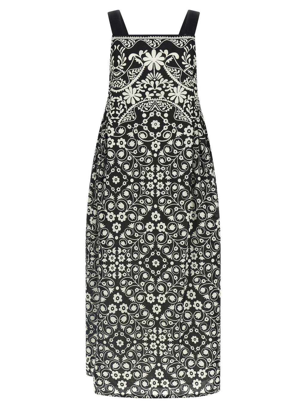 Bicolor Cotton Long Dress