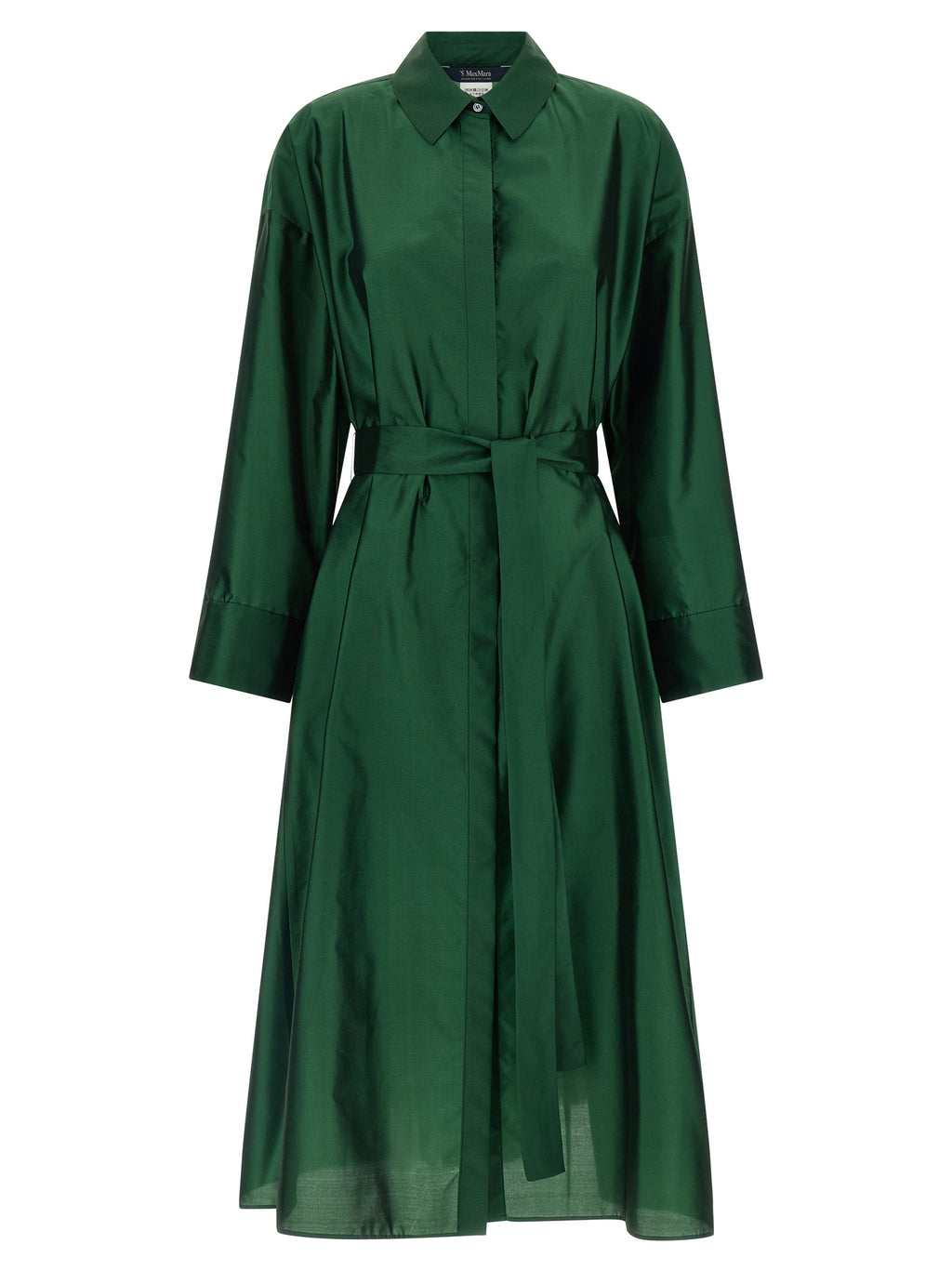 Bicolor Polyester Midi Dress