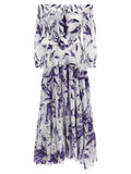Purple Cotton Long Dress