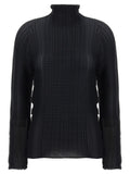 Black Polyester Cardigan