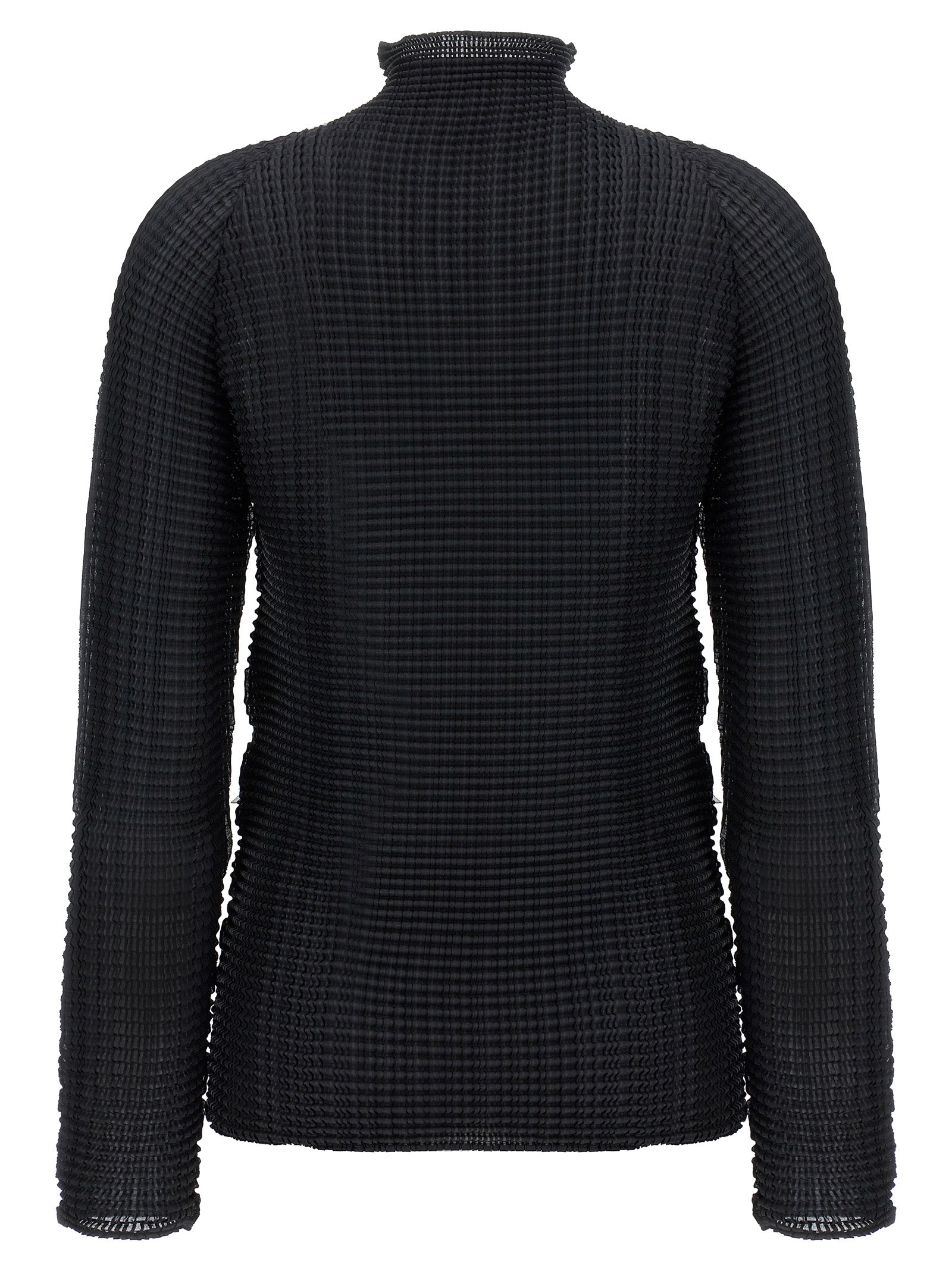 Black Polyester Cardigan
