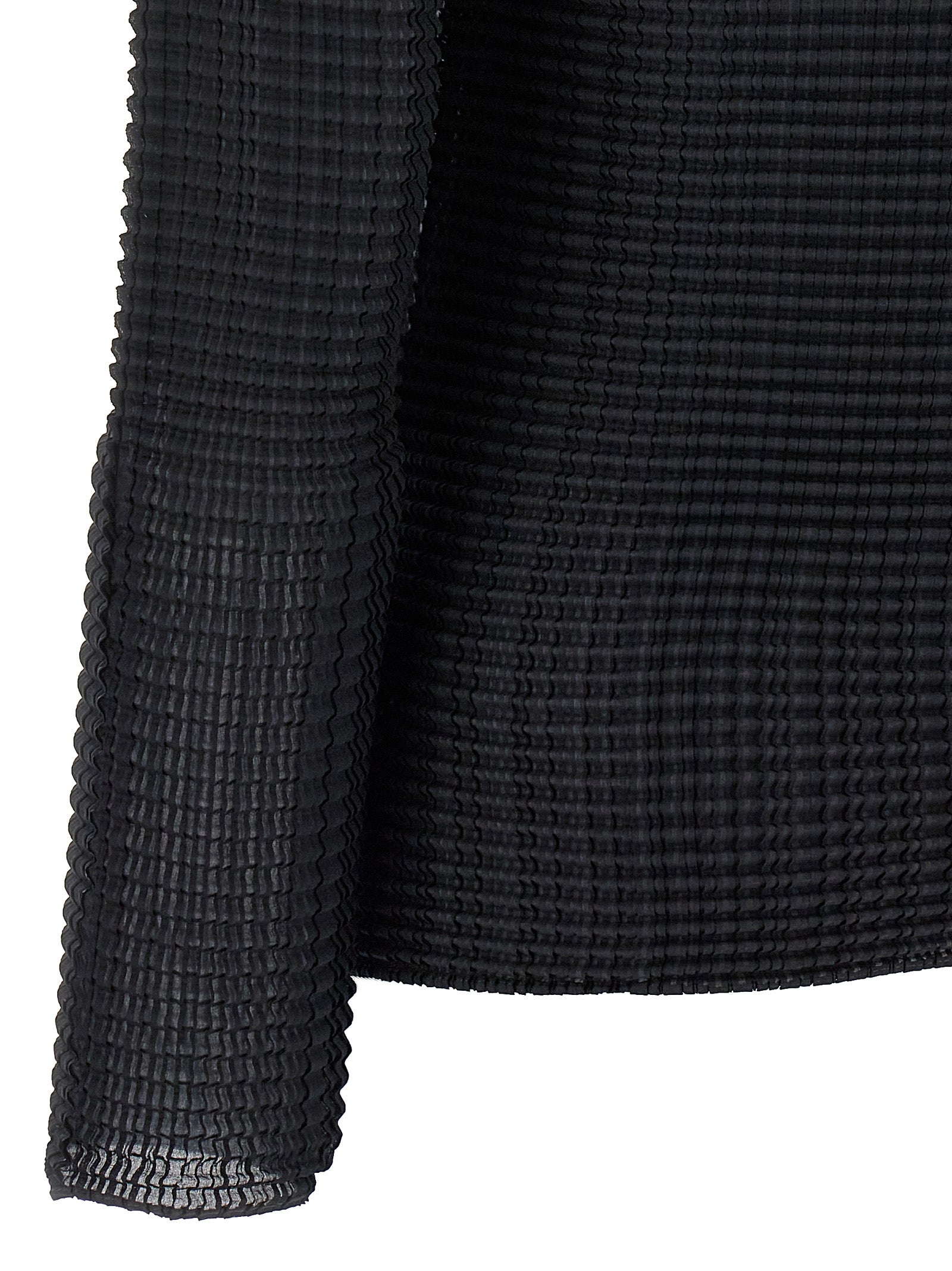 Black Polyester Cardigan
