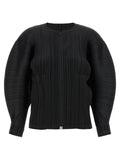 Black Polyester Full-Length Jacket